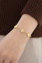 Zupk Clover Detailed Gold Bracelet