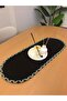 Sera American Service Handmade Cotton Natural Jute Braided Detailed Straw Runner 30X80 - 5