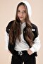Girl's Hooded 3-Piece Set with Black Buttoned Zero-Sleeve Vest and Wide-Leg Pants 23602 - 5