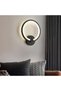 Round wall lamp, black, dimmable, 11W - 2