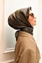 وشاح لامع منقوش - 8647 - بني رمادي - 6