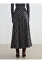 Nevavm Farklı Color Combination Zippered Plaid Flared Skirt - 4