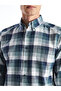 Regular Fit Long Sleeve Plaid Poplin Men's Shirt - 3