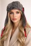 Pilot Hat Furry Ski Red - Women's Fur Russian Beret - 4