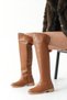 Women's Over-The-Knee Riding Boots with Short Heels, Stone Detail, Non-Slip Sole, Amanda Taba