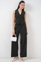 6709 Women's Vest and Pants Two-Piece Set - D. Black