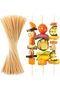 100 Pack Bamboo Skewers for Grilling, Wooden Skewers for Crafts BBQ, Bamboo Sticks