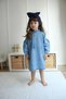 Girl's Denim Dress Long Sleeve Ruffle Collar Detailed Jeans Model-J3012-J-072 - 2