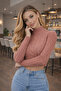 Women's Cinnamon Knitwear Sweater Knitted Patterned Half Turtleneck Long Sleeve Crop Soft Winter - 6