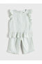 Esvab • Modern & Distinctive Ruffled Baby Girl Muslin Blouse and Pants - 2