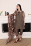 Classic Mocha Organza Luxe Suit Set - 5