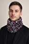 Neck Collar Winter Men's Knitwear Acrylic Premium Soft Claret Red - 4