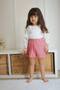 Girl's Shorts Set Ruffled Blouse + Belted Shorts 2-Piece Set-1201-Jlb-076 - 2