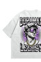 Unisex White Oversize T-Shirt - Dopamax David Legacy Printed 100% Cotton Crew Neck T-Shirt - 3