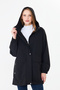 Women's raincoat adjustable waist hooded raincoat - 3
