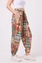 Women's Street Style Printed Crinkled Sports Harem Pants - 2
