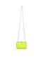 Women Yellow Transparent Chevron Pattern Clear Clutch Bags - 4