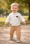 Baby 2-Piece Muslin Pants and Shirt Top and Bottom Set