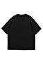 Unisex Black Oversize T-Shirt - Dopamax Sphinx Cat Printed 100% Cotton Crew Neck T-Shirt - 2