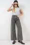 Women's Wide Leg High Waist Palazzo Jeans 6656 - Gray - 5