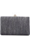 Women Dark Grey Creative Weave Clutch Bag