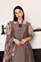 Classic Mocha Organza Luxe Suit Set - 4