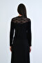 Black Lace-Detail Buttoned Knit Blouse ALC-X15292 - 6