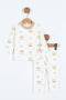 Unisex Baby Pajama Set with Teddy Bear Pattern, 100% Cotton, Long Sleeve, Set of 2, 9-24 Months - 3