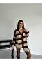 Striped Cardigan Scarf Combination Soft Knitwear - 6