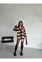Striped Cardigan Scarf Combination Soft Knitwear - 2