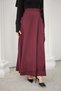 Women's Slit Detail Ribbon Maxi Skirt Burgundy - 3