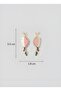 Handmade Bohemian Butterfly Earrings with Pink Enamel and Marquise Stones - 8