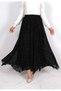 Flocked Tulle Fabric Hijab Skirt with Elastic Waist-1501 - 2