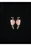 Handmade Bohemian Butterfly Earrings with Pink Enamel and Marquise Stones - 4