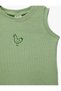 Cotton Embroidery Detailed Crew Neck Sleeveless Undershirt - 6