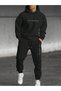 Men's Hooded Sweatshirt Top and Bottom Tracksuit Set Printed
