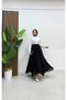 Flocked Tulle Fabric Hijab Skirt with Elastic Waist-1501 - 3