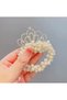 Cinderella with Crown Figure and Zircon Stones, Ballerina Princess Buckle, Horsetail, Children's Rubber Buckle with Pearl Bun - 5