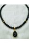 Black Lava Stone Natural Stone Necklace |   Damla Detail |   Natural Balance - 4
