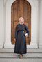 Women's Gold Belt Detail Slim Fit Shirt Suit Anthracite