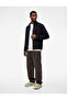 Long Sleeve Stand Collar Pocket Zipper Slim Fit Faux Suede Bomber Jacket - 2
