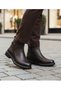 Castle 20913 - 1 Women's Brown Genuine Leather Belt Buckle Detail Warm Lining Daily Sports Comfortable Boots - 3