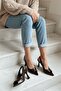 Dohana Brown Wrinkled Patent Leather (8 cm) Pointed Toe Heeled Shoes