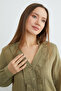 Ruffled Front Striped Jacquard Shirt - 3