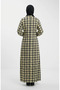 Plaid Patterned Lumberjack Winter Dress 2507-02 Yellow - 5