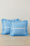 2 Pieces 100% Cotton Ruffled Throw Pillow Covers 45X45 cm Modern with Hidden Zipper - 4