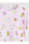Pink Printed Girl's Shorts Pajama Set - 6