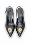 Women's Gold Buckle Detailed Stiletto - 2