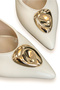 Women's Gold Buckle Detailed Stiletto - 5