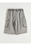 Boy's Cargo Jean Shorts with Elastic Waist - 2